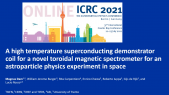 thumbnail of medium An HTS demonstrator coil for a novel toroidal magnetic spectrometer for an astroparticle physics experiment in space